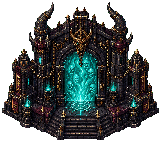 Soul Gate, an isometric building from Hell's Contractor