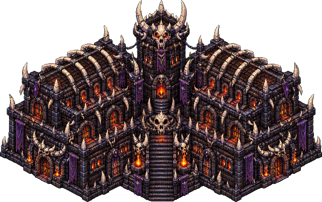 Bone Barracks, an isometric building from Hell's Contractor