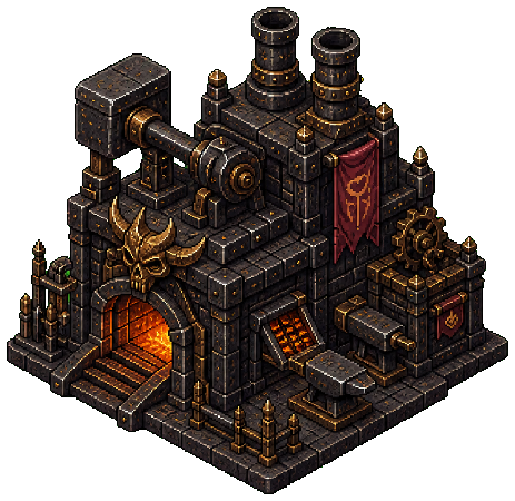 Slag Works, an isometric building from Hell's Contractor