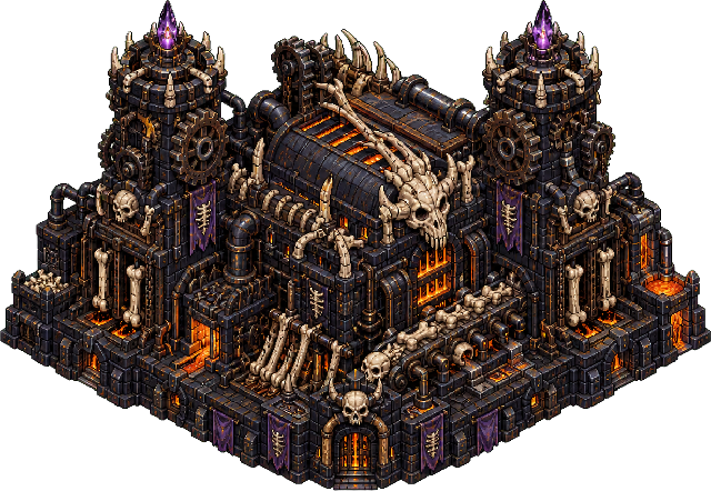 Bone Manufactory, an isometric building from Hell's Contractor