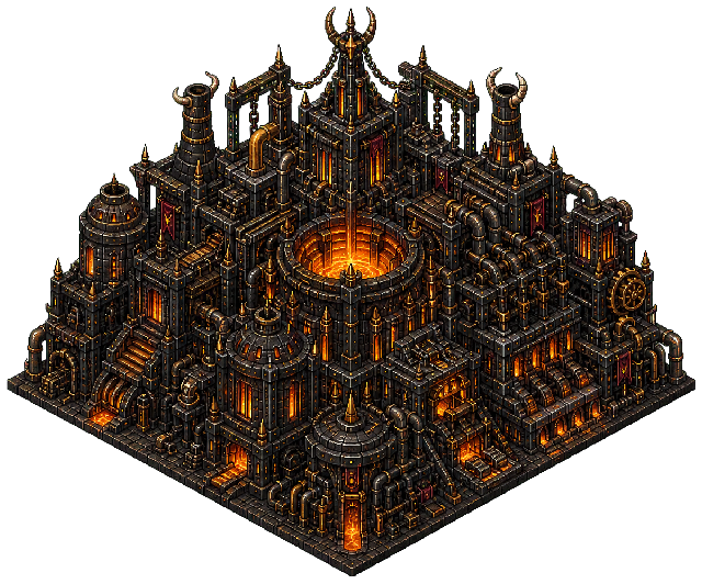 Leviathan Forge, an isometric building from Hell's Contractor