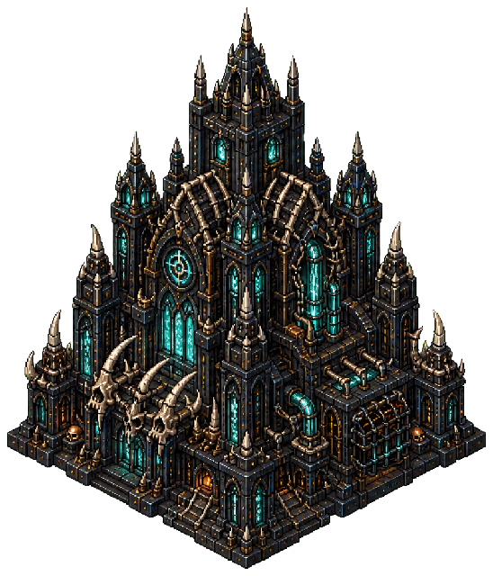 Cathedral of Agony, an isometric building from Hell's Contractor