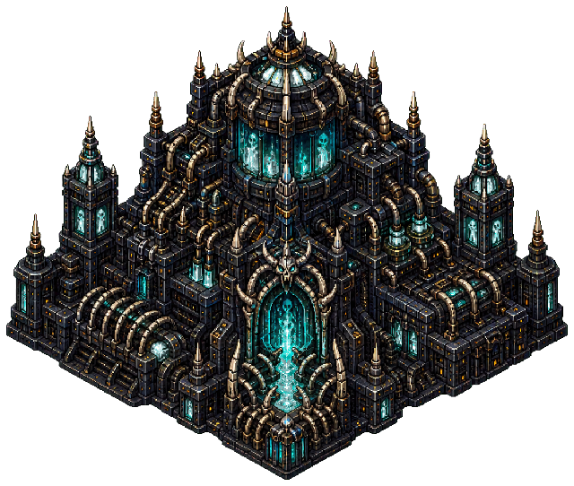 Soul Refinery, an isometric building from Hell's Contractor