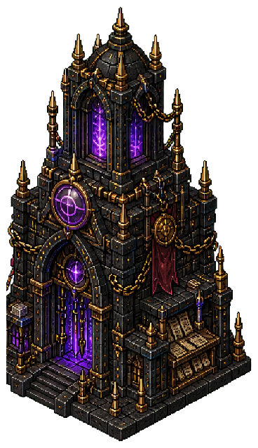 Abyssal Chancery, an isometric building from Hell's Contractor