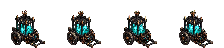 Pixel-art Soul Cart used to transport Souls through the city
